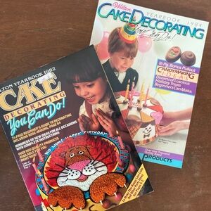 Wilton Cake Decorating Yearbooks 1982 and 1984 vintage magazines